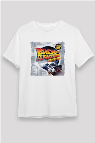 Back to the Future Geleceğe Dönüş Beyaz Unisex Tişört T-Shirt
