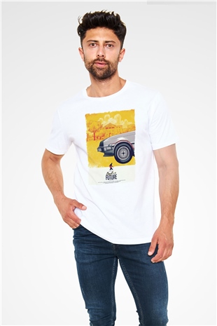 Back to the Future Geleceğe Dönüş Beyaz Unisex Tişört T-Shirt