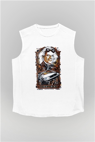 Back to the future Geleceğe Dönüş Beyaz Unisex Kolsuz Tişört