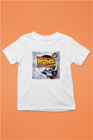 Back to the Future Geleceğe Dönüş Beyaz Unisex Çocuk Tişört