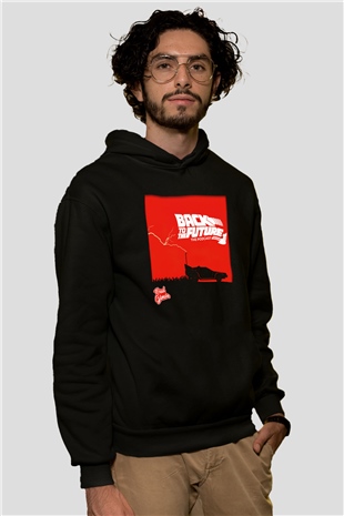 Back to the future Geleceğe Dönüş Siyah Unisex Kapüşonlu Sweatshirt