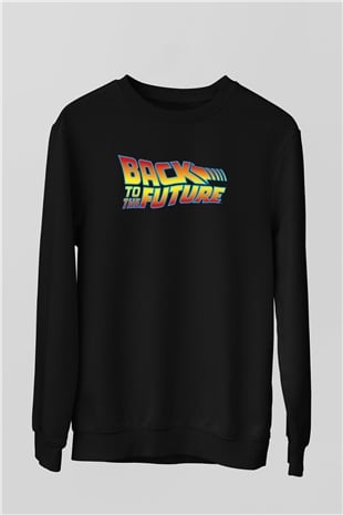 Back to the Future Geleceğe Dönüş Siyah Unisex Sweatshirt