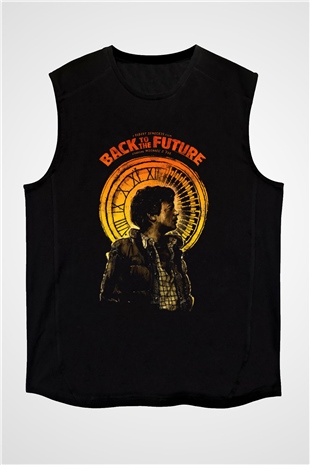 Back to the future Geleceğe Dönüş Siyah Unisex Kolsuz Tişört
