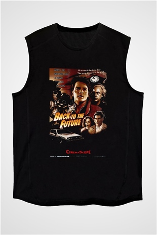 Back to the future Geleceğe Dönüş Siyah Unisex Kolsuz Tişört