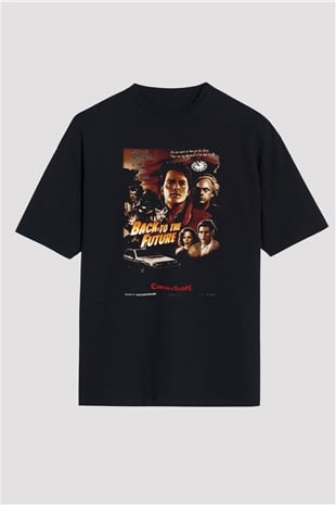 Back to the future Geleceğe Dönüş Siyah Unisex Oversize Tişört