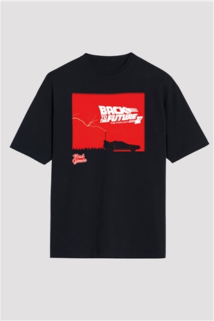 Back to the future Geleceğe Dönüş Siyah Unisex Oversize Tişört