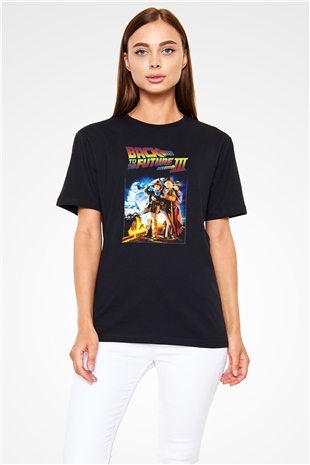 Back to the Future Geleceğe Dönüş Siyah Unisex Tişört T-Shirt