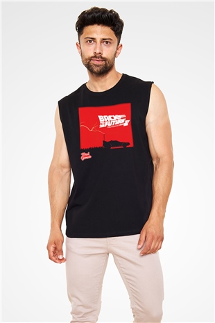 Back to the future Geleceğe Dönüş Siyah Unisex Kolsuz Tişört