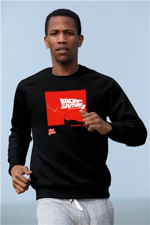 Back to the future Geleceğe Dönüş Siyah Unisex Sweatshirt
