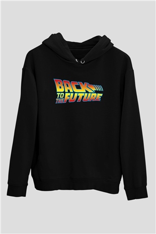 Back to the Future Geleceğe Dönüş Siyah Unisex Hoodie