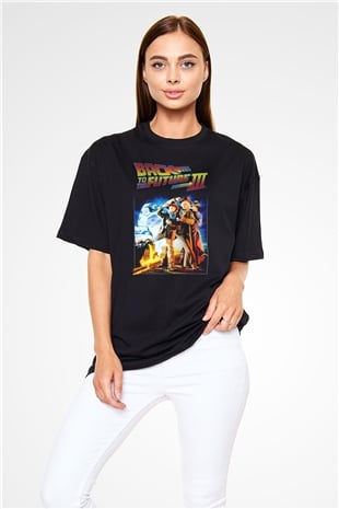 Back to the Future Geleceğe Dönüş Siyah Oversize Tişört Oversize T-shirt