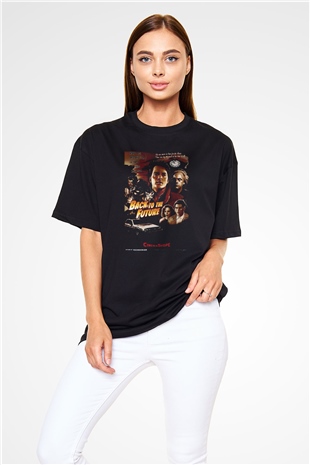 Back to the future Geleceğe Dönüş Siyah Unisex Oversize Tişört