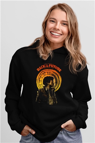 Back to the future Geleceğe Dönüş Siyah Unisex Kapüşonlu Sweatshirt
