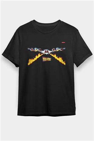 Back to the Future Geleceğe Dönüş Siyah Unisex Tişört T-Shirt