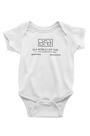 Backstreet Boys Baskılı Beyaz Unisex Bebek Body - Zıbın