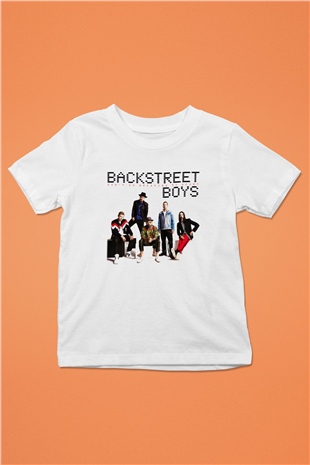 Backstreet Boys Baskılı Beyaz Unisex Çocuk Tişört