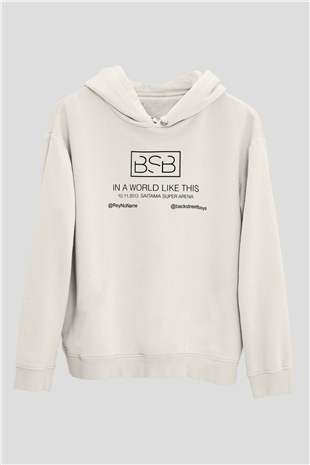 Backstreet Boys Beyaz Unisex Kapşonlu Sweatshirt