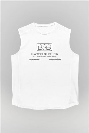 Backstreet Boys Beyaz Unisex Kolsuz Tişört