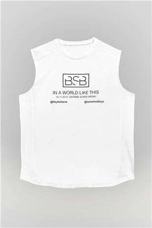 Backstreet Boys Beyaz Unisex Kolsuz Tişört