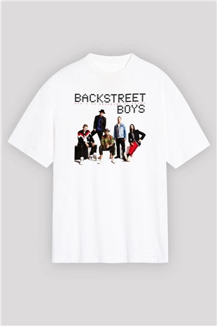 Backstreet Boys Beyaz Unisex Oversize Tişört T-Shirt