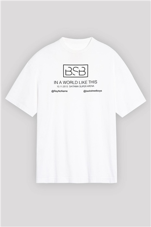 Backstreet Boys Beyaz Unisex Oversize Tişört T-Shirt