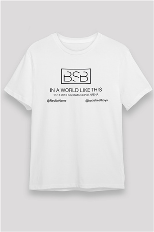 Backstreet Boys Beyaz Unisex Tişört T-Shirt - TişörtFabrikası