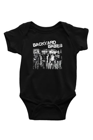 Backyard Babies Baskılı Siyah Bebek Body - Zıbın