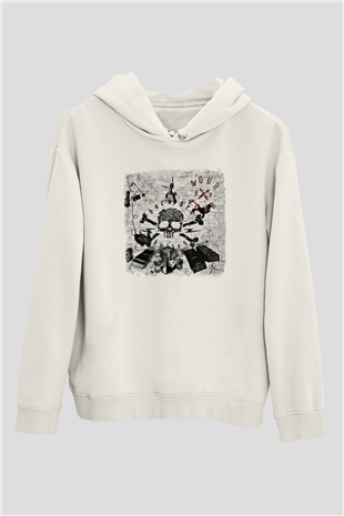 Backyard Babies Baskılı Unisex Beyaz Hoodie