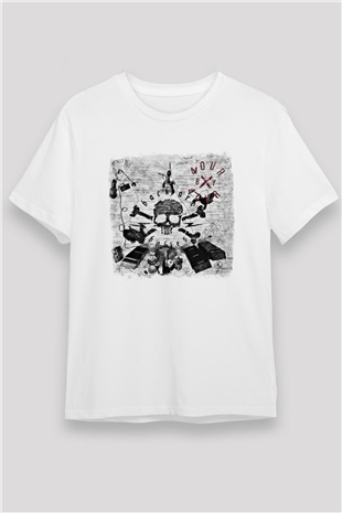 Backyard Babies Baskılı Unisex Beyaz Tişört
