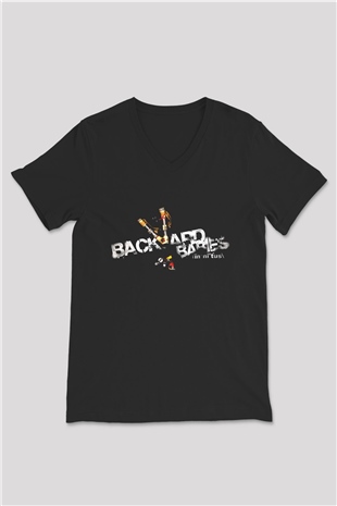 Backyard Babies Siyah Unisex V Yaka Tişört