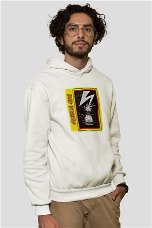 Bad Brains Baskılı Unisex Beyaz Hoodie