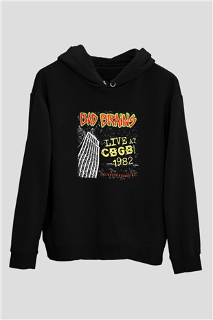 Bad Brains Baskılı Unisex Siyah Hoodie
