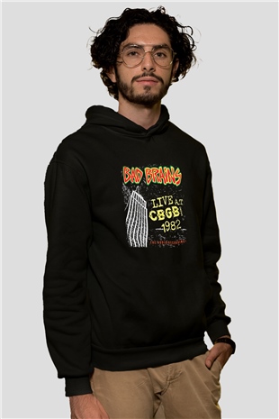 Bad Brains Baskılı Unisex Siyah Hoodie