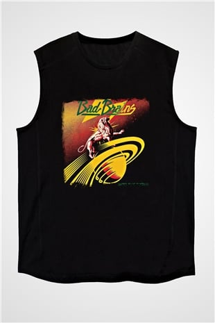 Bad Brains Baskılı Unisex Siyah Kolsuz Tişört