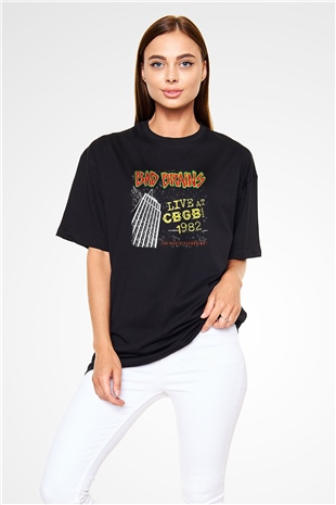 Bad Brains Baskılı Unisex Siyah Oversize Tişört