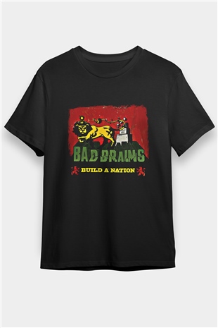 Bad Brains Baskılı Unisex Siyah Tişört