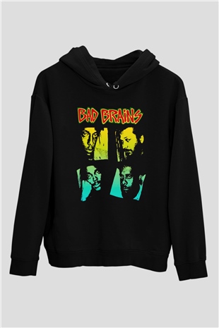 Bad Brains Siyah Unisex Kapüşonlu Sweatshirt