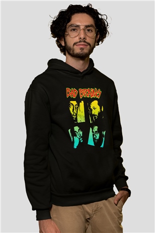 Bad Brains Siyah Unisex Kapüşonlu Sweatshirt
