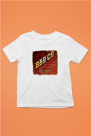 Bad Company Baskılı Unisex Beyaz Çocuk Tişört