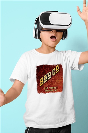 Bad Company Baskılı Unisex Beyaz Çocuk Tişört