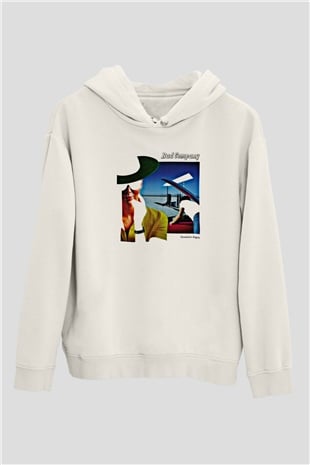 Bad Company Baskılı Unisex Beyaz Hoodie