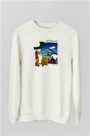Bad Company Baskılı Unisex Beyaz Sweatshirt