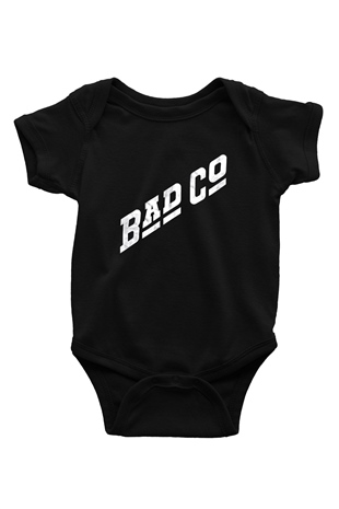 Bad Company Baskılı Unisex Siyah Bebek Body - Zıbın
