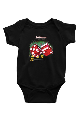 Bad Company Baskılı Unisex Siyah Bebek Body - Zıbın