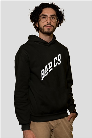 Bad Company Baskılı Unisex Siyah Hoodie