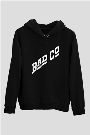 Bad Company Baskılı Unisex Siyah Hoodie