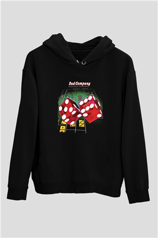 Bad Company Baskılı Unisex Siyah Hoodie