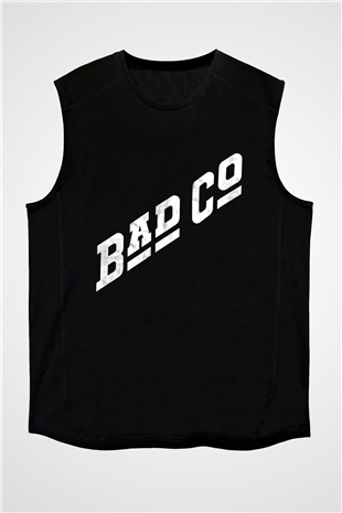 Bad Company Baskılı Unisex Siyah Kolsuz Tişört