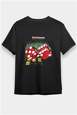 Bad Company Baskılı Unisex Siyah Tişört