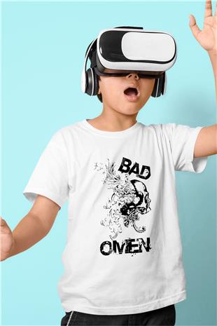 Bad Omens Baskılı Beyaz Unisex Beyaz Çocuk Tişört - Tshirt